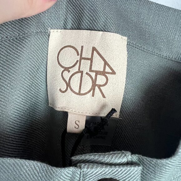 NWT Chaser Linen Button Down A Line Midi Skirt Sage Green Size Small S NEW - Picture 5 of 10